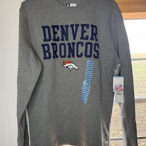 Denver Broncos Gray Long Sleeve Crewneck